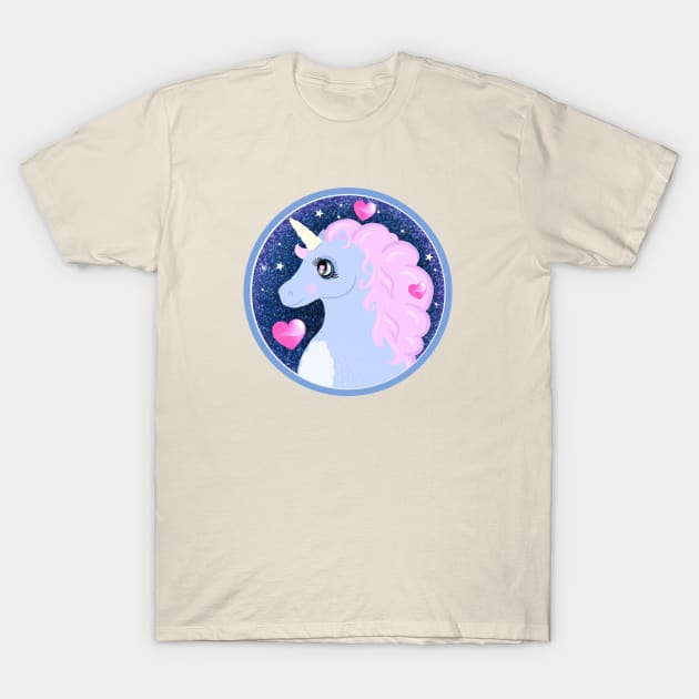 Sparkling Space Unicorn T-Shirt by LittleBunnySunshine